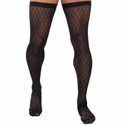 CandyMan Accessoires Sexy-Bas en Résille Diamant Noirs