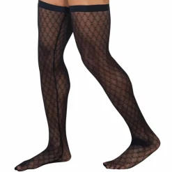 CandyMan Accessoires Sexy-Bas en Résille Diamant Noirs