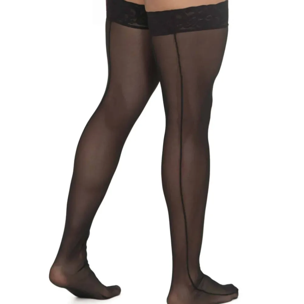 CandyMan Accessoires Sexy-Bas en Résille Noirs