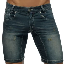 Addicted Shorts-Bermuda Jeans Marine