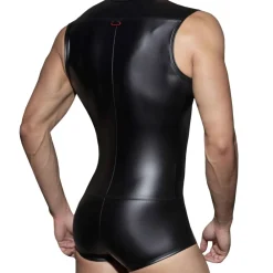 AD Fetish Bodys Sexy|Tenues Sexy-Body Boxer Front Zip Rub Cockring Noir