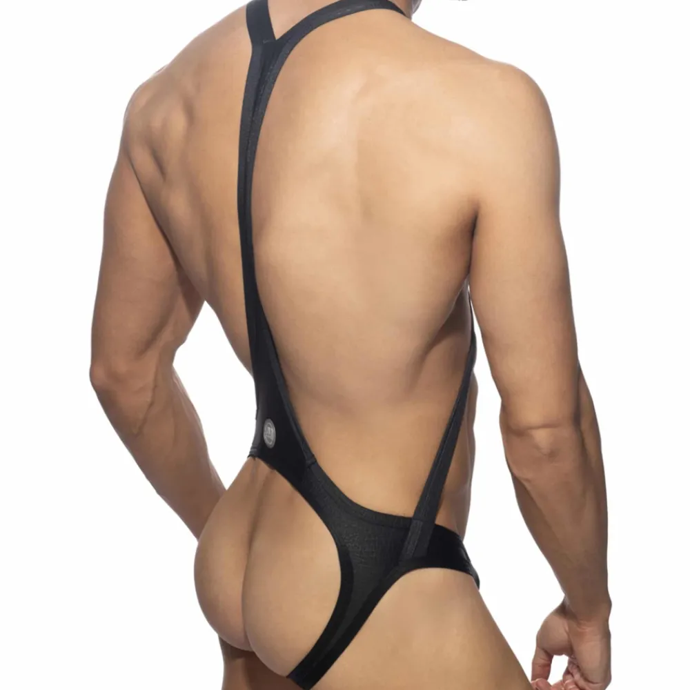 Addicted Bodys Sexy|Tenues Sexy-Body Croisé Reptile Noir