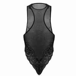 CandyMan Bodys Sexy|Tenues Sexy-Body Dentelle - Résille Noir