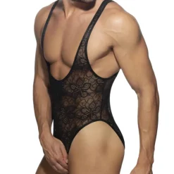 Addicted Bodys Sexy|Tenues Sexy-Body Dentelle Florale Noir