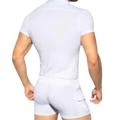 ES Collection Bodys-Body Manches Courtes Blanc