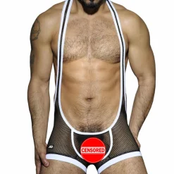 AD Fetish Bodys Sexy|Tenues Sexy-Body Mesh Fetish Noir - Blanc