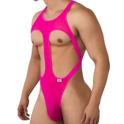 CandyMan Bodys Sexy|Tenues Sexy-Body Mesh Rose Vif