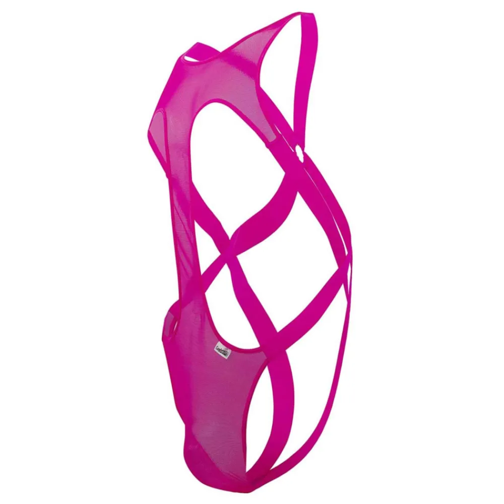 CandyMan Bodys Sexy|Tenues Sexy-Body Mesh Rose Vif