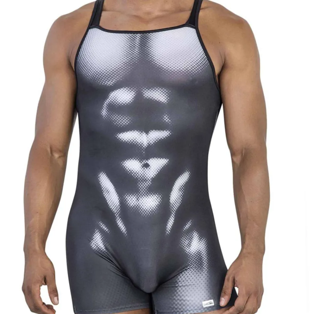 CandyMan Bodys Sexy|Tenues Sexy-Body Muscle Noir