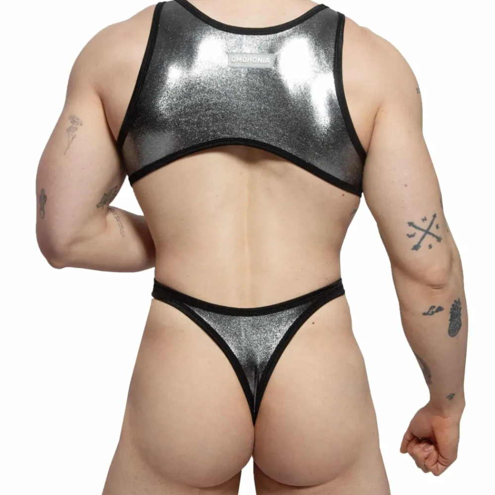 Omohonia Bodys Sexy|Tenues Sexy-Body String Clip Vulcano Argent