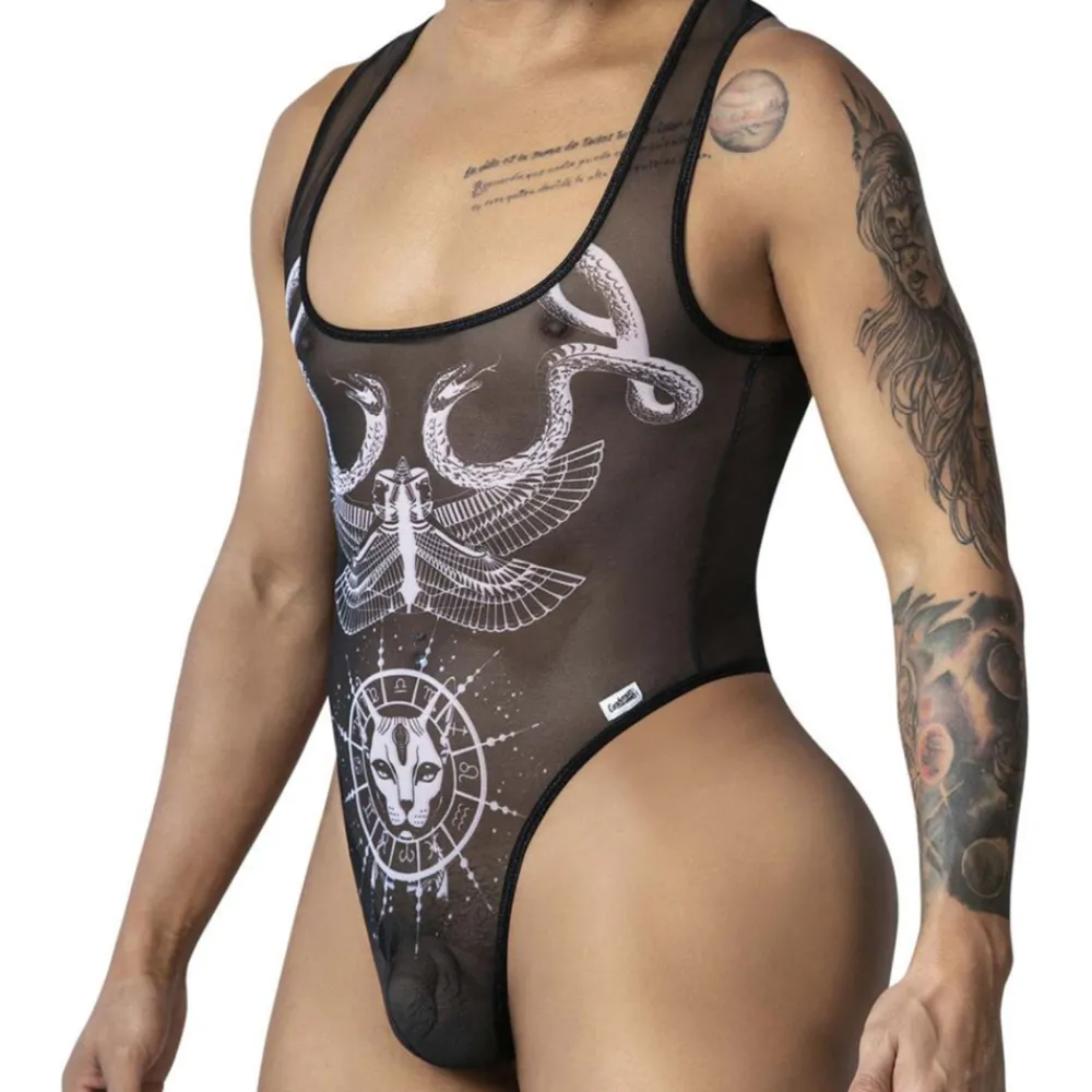 CandyMan Tenues Sexy|Bodys-Body String Egyptien Noir