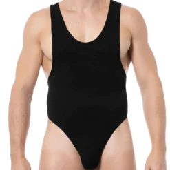 Doreanse Bodys Sexy|Tenues Sexy-Body String Sexy Coton Modal Noir