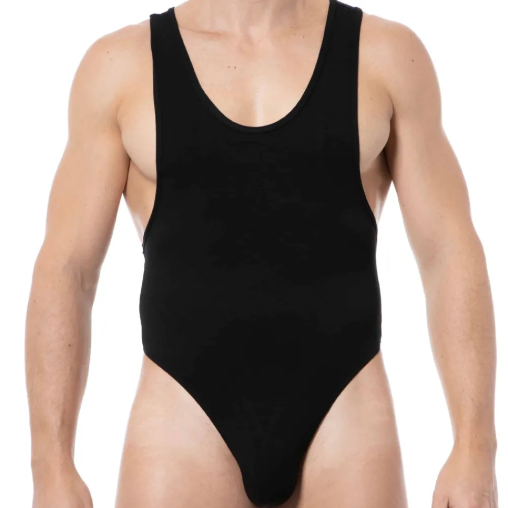 Doreanse Bodys Sexy|Tenues Sexy-Body String Sexy Coton Modal Noir