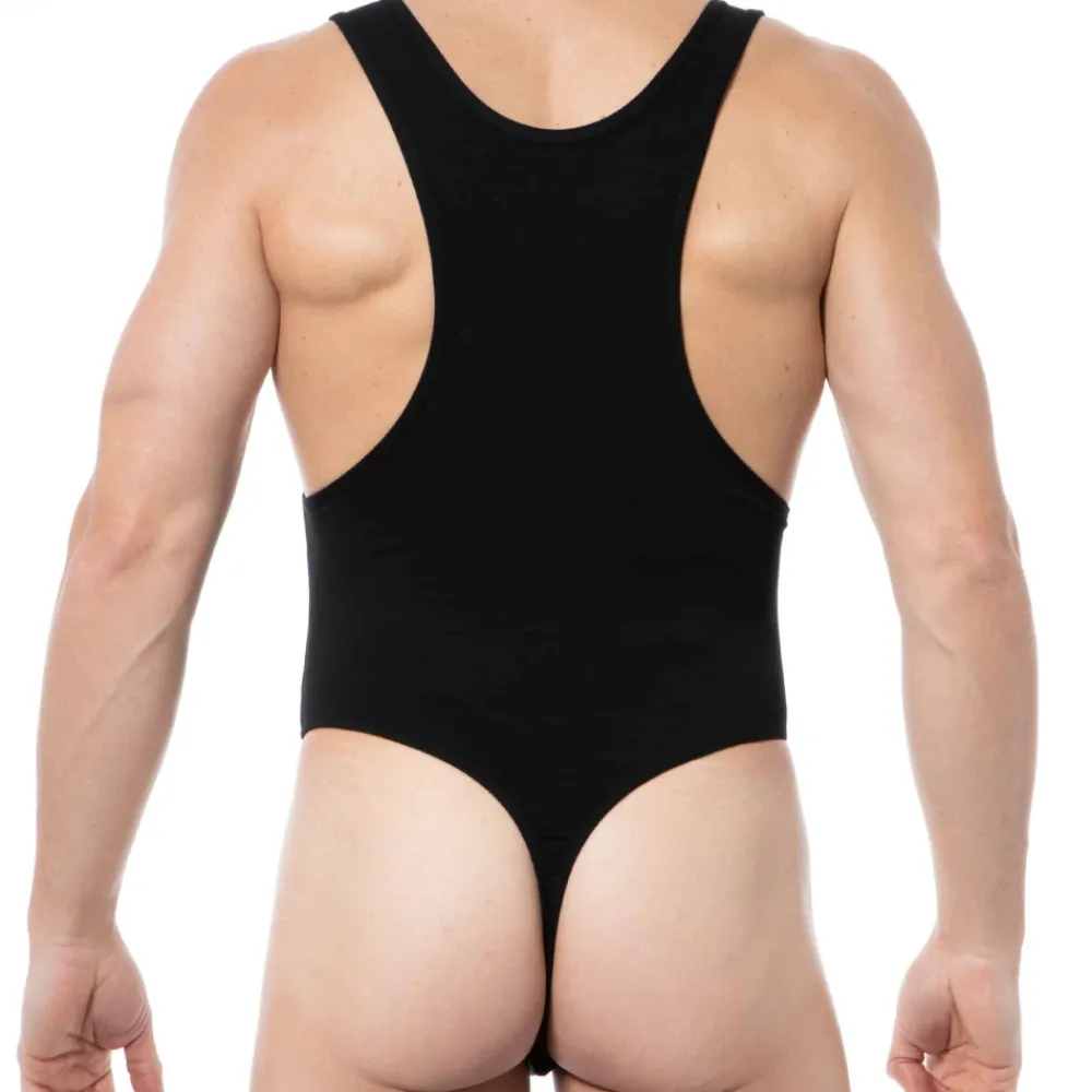 Doreanse Bodys Sexy|Tenues Sexy-Body String Sexy Coton Modal Noir