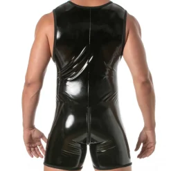 TOF Paris Bodys Sexy|Tenues Sexy-Body Zippé Vinyl Noir