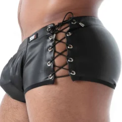 TOF Paris Boxers Sexy-Boxer à Lacets Kinky Noir