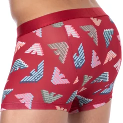 Emporio Armani Boxers-Boxer All Over Microfiber Rouge