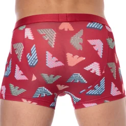 Emporio Armani Boxers-Boxer All Over Microfiber Rouge