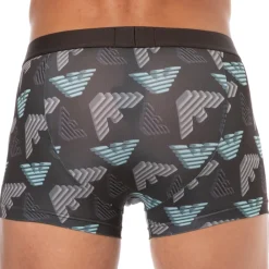 Emporio Armani Boxers-Boxer All Over Printed Microfiber Chocolat