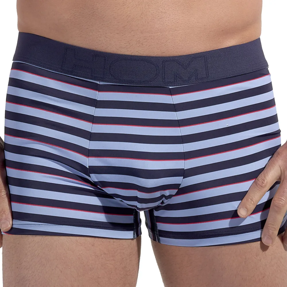 HOM Boxers-Boxer Atlantic Rayures Bleues