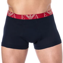Emporio Armani Boxers-Boxer Bold Monogram Coton Marine - Rouge