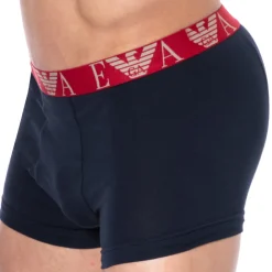 Emporio Armani Boxers-Boxer Bold Monogram Coton Marine - Rouge