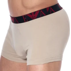 Emporio Armani Boxers-Boxer Bold Monogram Coton Beige