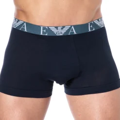 Emporio Armani Boxers-Boxer Bold Monogram Coton Marine - Bleu