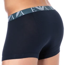 Emporio Armani Boxers-Boxer Bold Monogram Coton Marine - Bleu