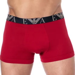 Emporio Armani Boxers-Boxer Bold Monogram Coton Rouge