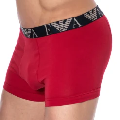 Emporio Armani Boxers-Boxer Bold Monogram Coton Rouge