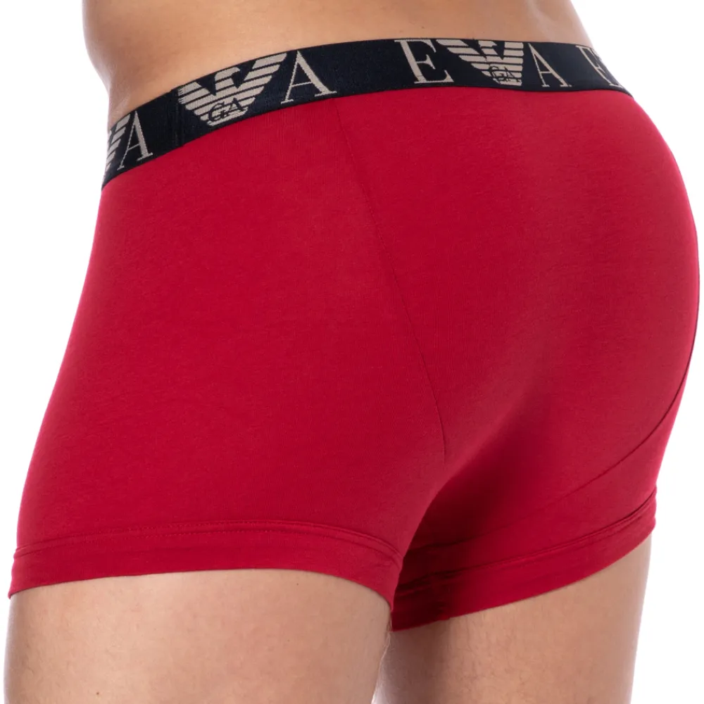Emporio Armani Boxers-Boxer Bold Monogram Coton Rouge