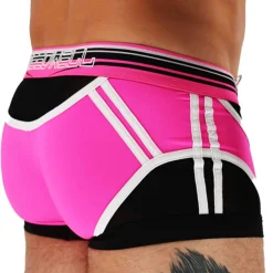 Breedwell Boxers Sexy-Boxer Circuit Breaker Rose Fluo - Noir