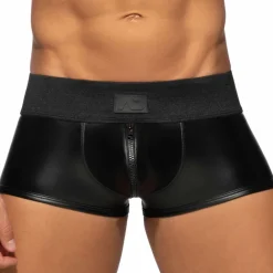 AD Fetish Boxers Sexy-Boxer Cockring Allover Zip Rub Noir
