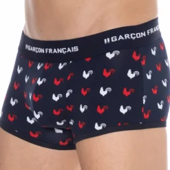 Garçon Français Shortys|Boxers-Boxer Coq Gaulois Bleu Marine
