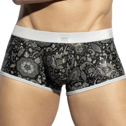 ES Collection Shortys|Boxers-Boxer Court Arabic Noir - Argent