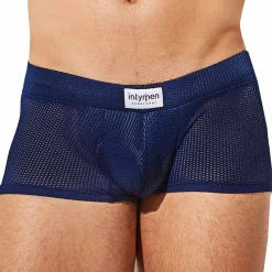 Intymen Sous-Vêtements Sport|Shortys-Boxer Court Bulge Mesh Bleu Marine