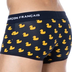 Garçon Français Shortys|Boxers-Boxer Court Canard Coton Bleu Marine