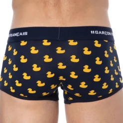 Garçon Français Shortys|Boxers-Boxer Court Canard Coton Bleu Marine