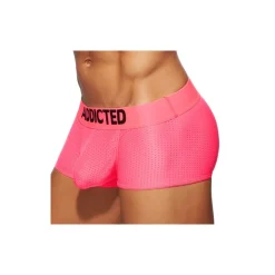 Addicted Boxers Sexy|Push Up-Boxer Court Cockring Mesh Neon Rose Fluo