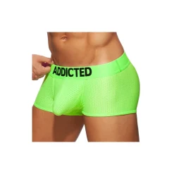 Addicted Boxers Sexy|Push Up-Boxer Court Cockring Mesh Neon Vert Fluo
