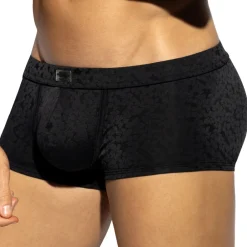 ES Collection Boxers Sexy-Boxer Court Daisy Flower Noir