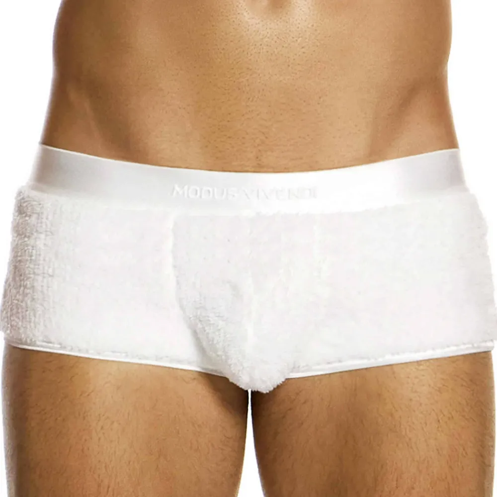 Modus Vivendi Shortys|Boxers-Boxer Court Fourrure Blanc