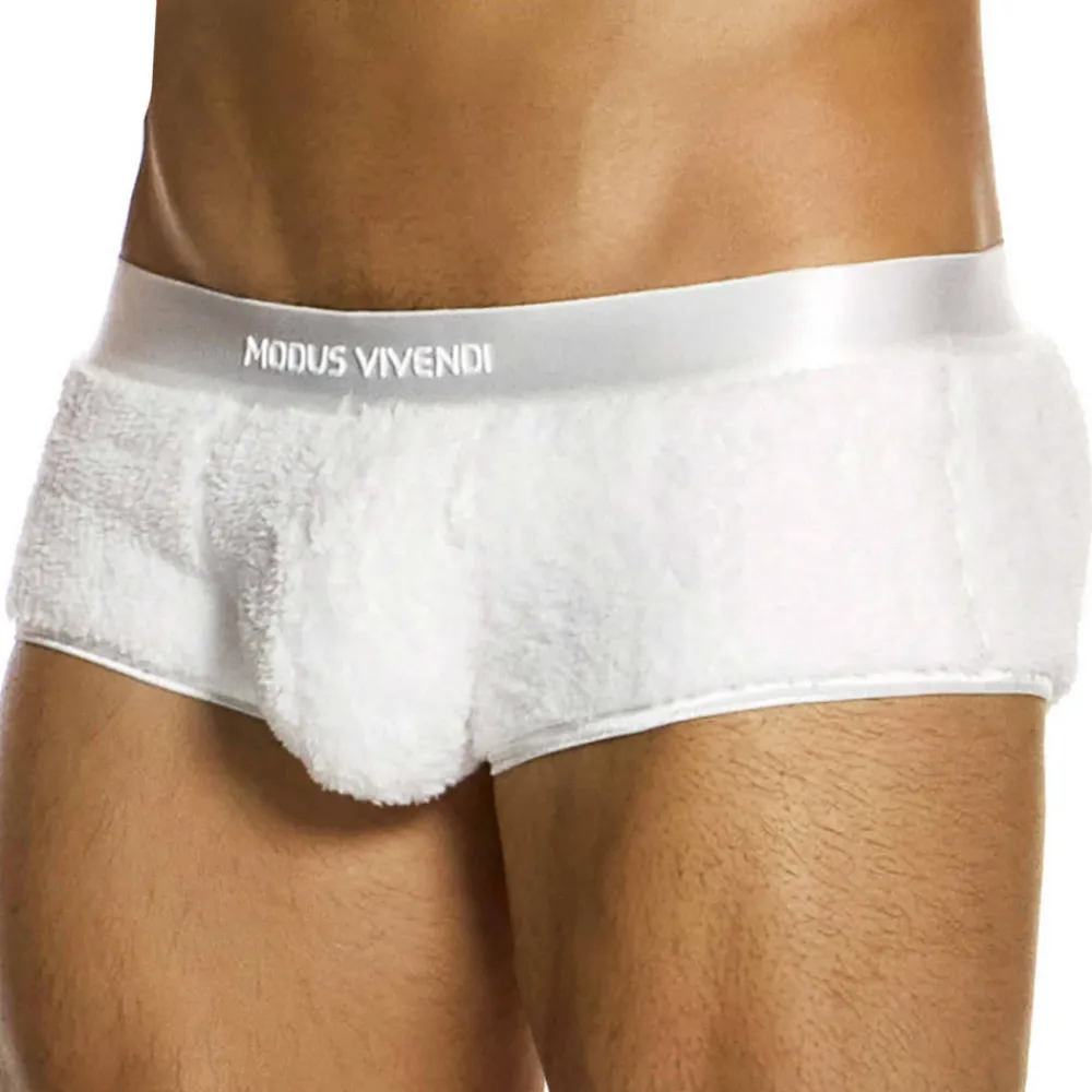 Modus Vivendi Shortys|Boxers-Boxer Court Fourrure Blanc