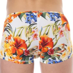 SKU Poche Ergonomique|Shortys-Boxer Court Microfibre Tropical Summer Blanc