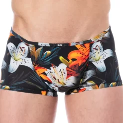 SKU Poche Ergonomique|Shortys-Boxer Court Microfibre Tropical Summer Noir