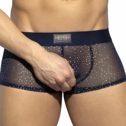 ES Collection Boxers Sexy-Boxer Court Net Glitter Bleu Marine