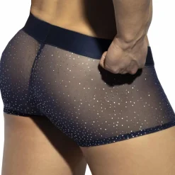 ES Collection Boxers Sexy-Boxer Court Net Glitter Bleu Marine