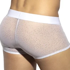 ES Collection Boxers Sexy-Boxer Court Net Glitter Blanc