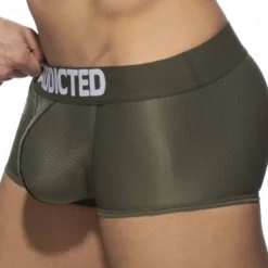 Addicted Sous-Vêtements Push Up|Push Up-Boxer Court Push Up Mesh Kaki